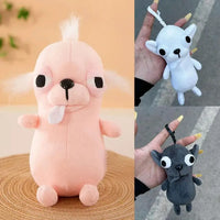Tongue Out Chihuahua Plush Keychain