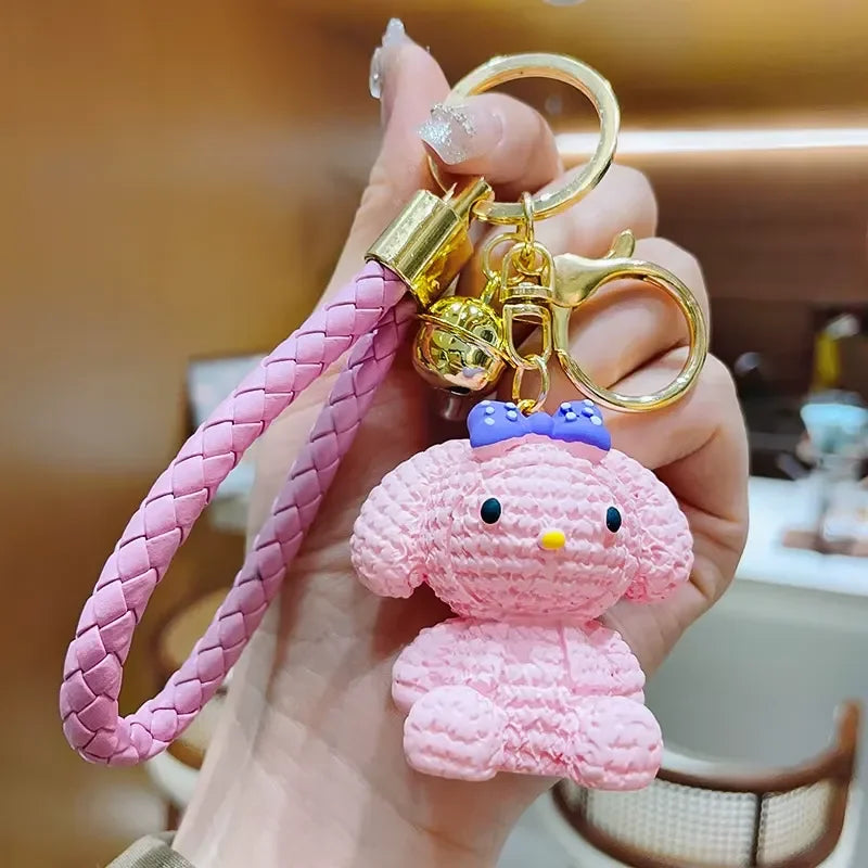 Knitted Resin Character Delight Keychain