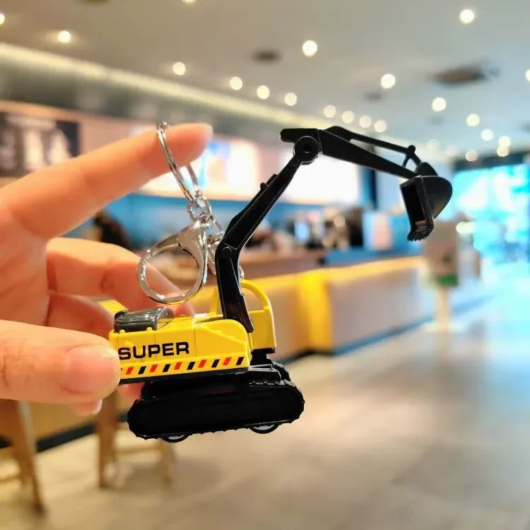 Mini Excavator Truck Pullback Keychain