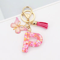 Butterfly Prism Initial Luxe Keychain