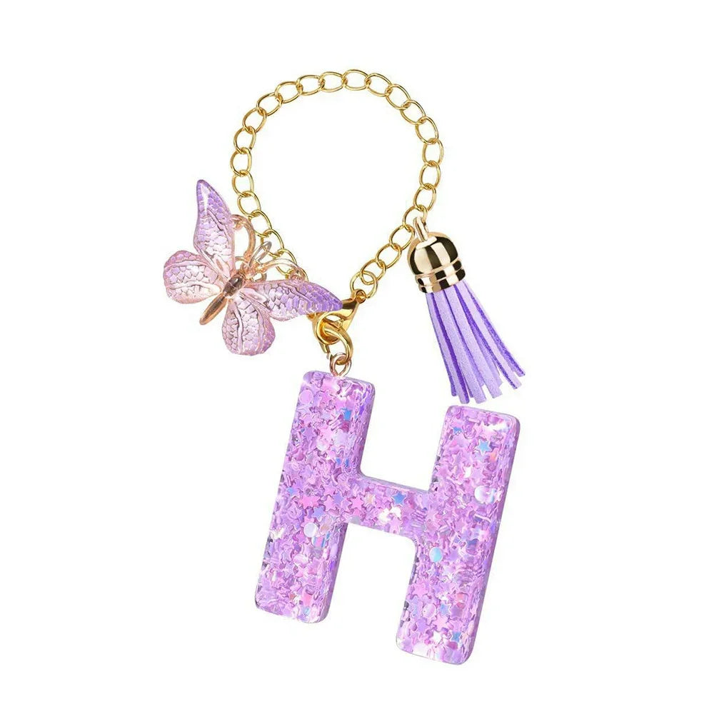 Butterfly Liquid Luxe Letter Charm