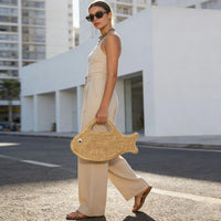 Marina-Chic Polka Fish Summer Handle Bag