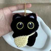 Black Hero Cat Plush Keychain