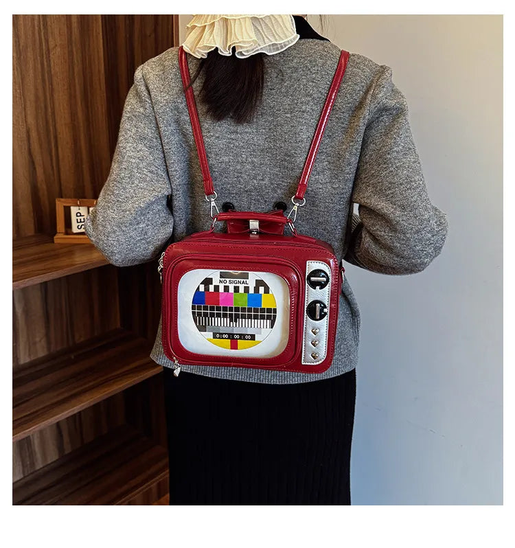 Retro Edition TV Statement Crossbody Bag