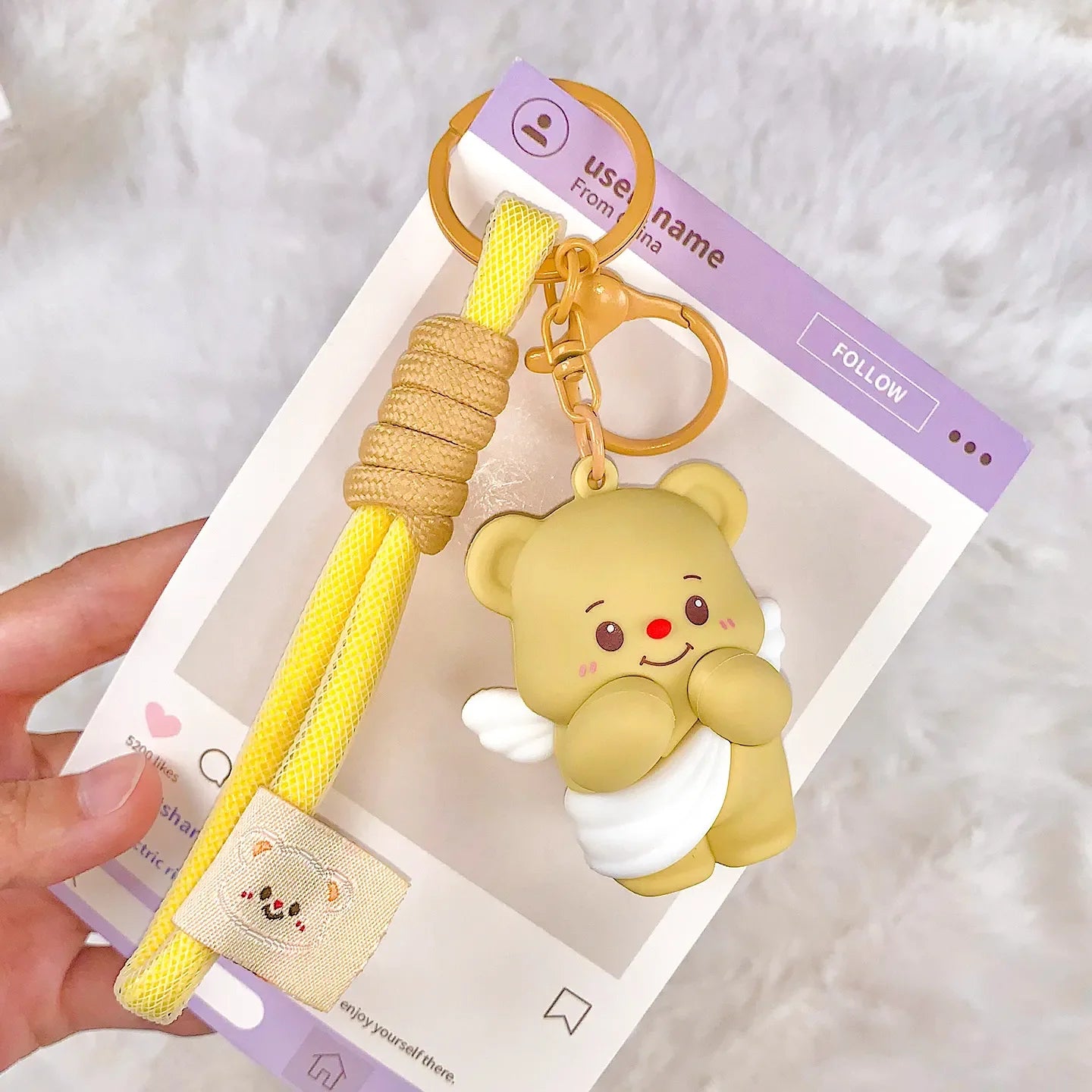 Butter Bear Boutique Loop Keychain