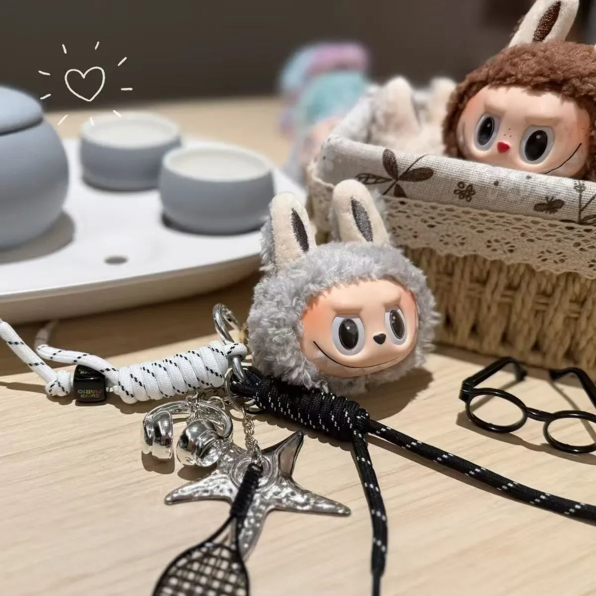 Labubu Gen 1 Macaron Big Head Keychain