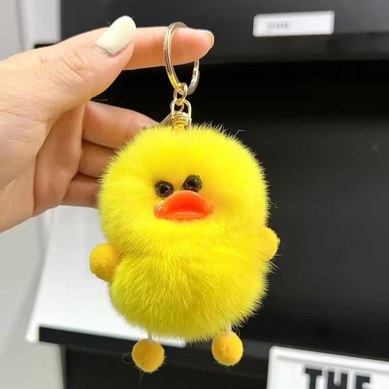 Little Furry Birds Plush Keychain