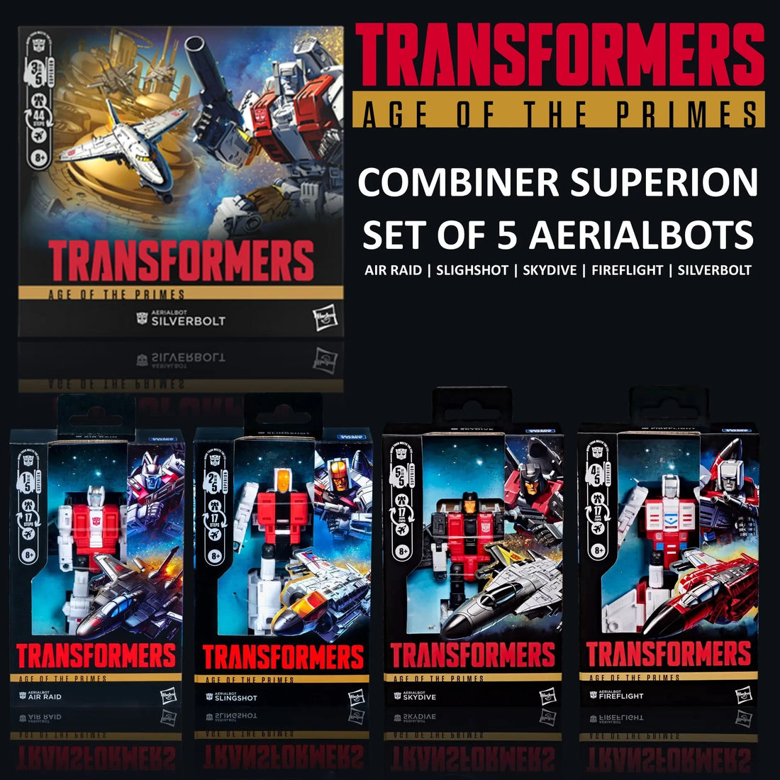 Transformers AoP Combiner Superion 5-in-1 Aerialbots Figure Set