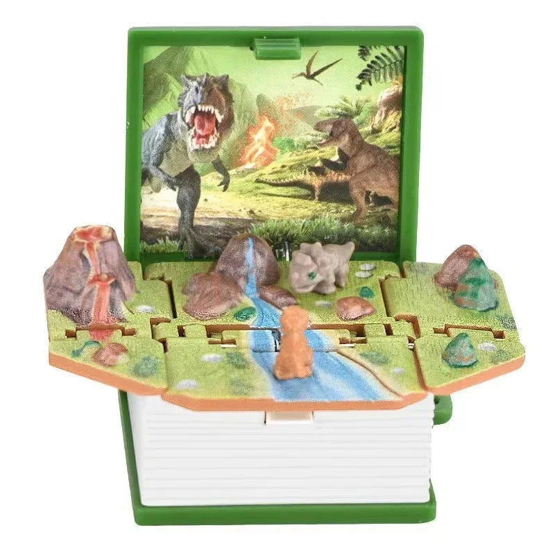 Jurassic Dinosaur Folding Book Keychain