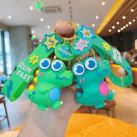 Dinosaur Run Fast Warning Keychain - Bear Hugs