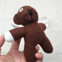 Mr. Bean Knitted Teddy Plush Keychain