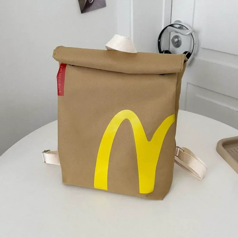 Cute McDonald's Vintage Canvas Backpack
