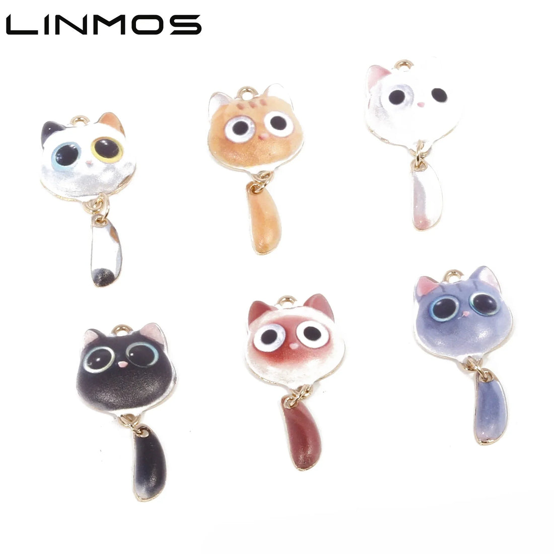 Big Eye Cat Hanging Tail Keychain