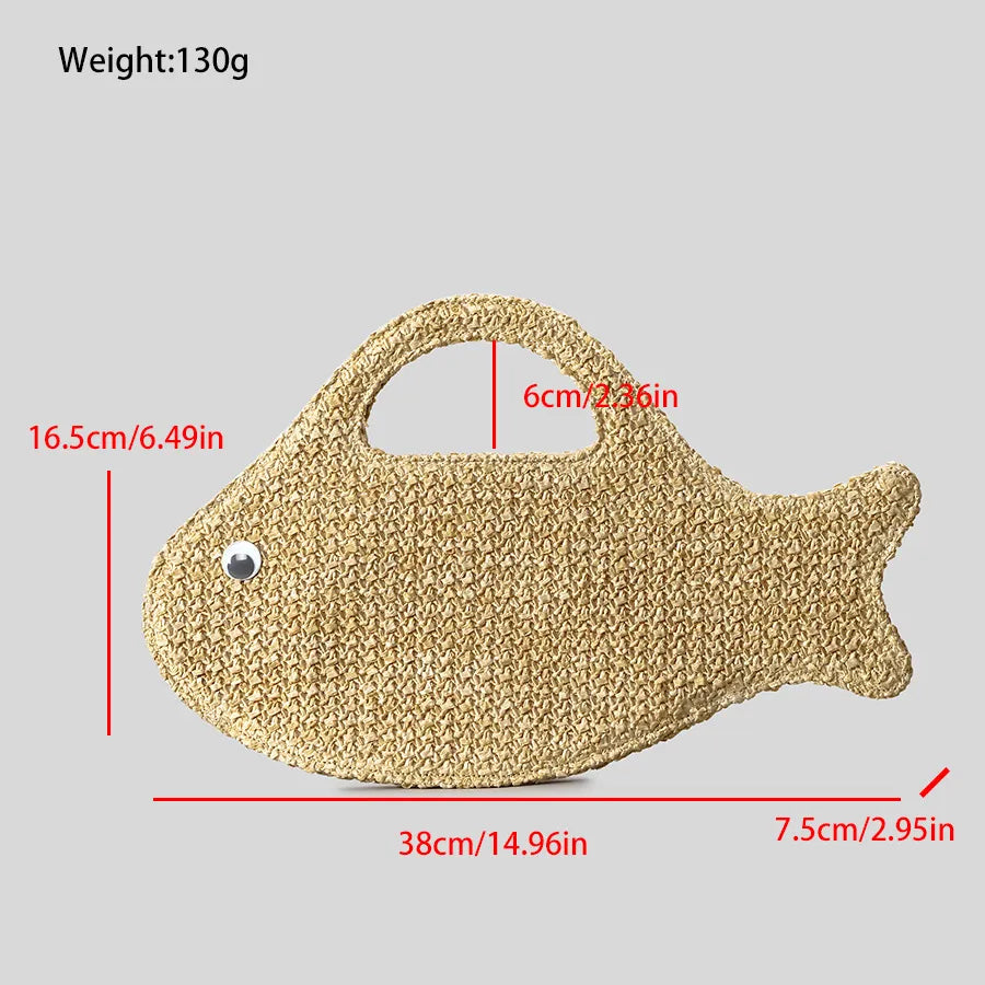 Marina-Chic Polka Fish Summer Handle Bag