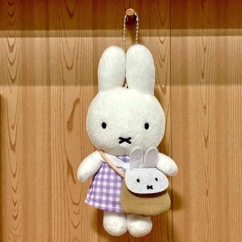 Miffy Royal Plaid Plush Keychain