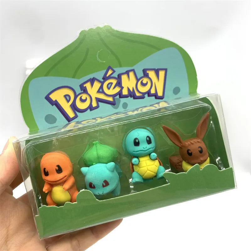 Pokimoen Champs 3D Eraser Figures (Set of 4)
