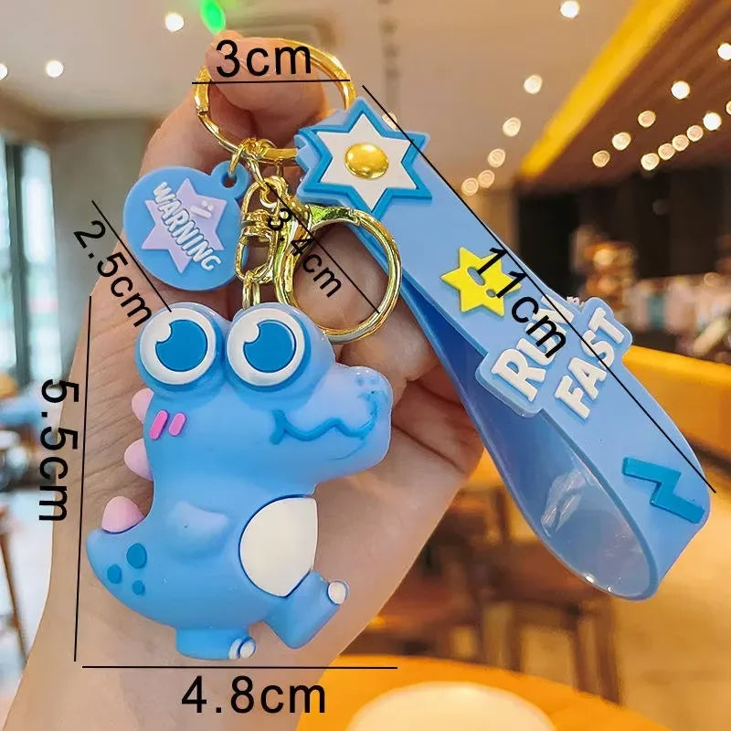 Dinosaur Run Fast Warning Keychain - Bear Hugs