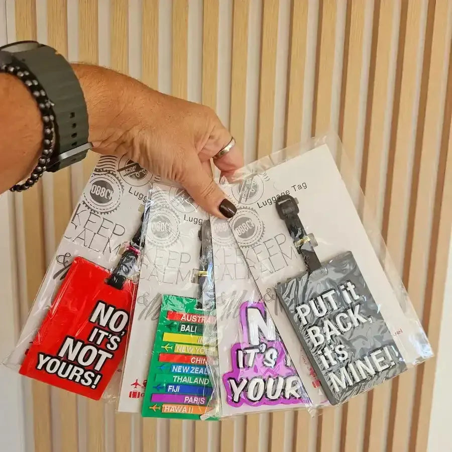 Trendy Travel Themed Luggage Tags