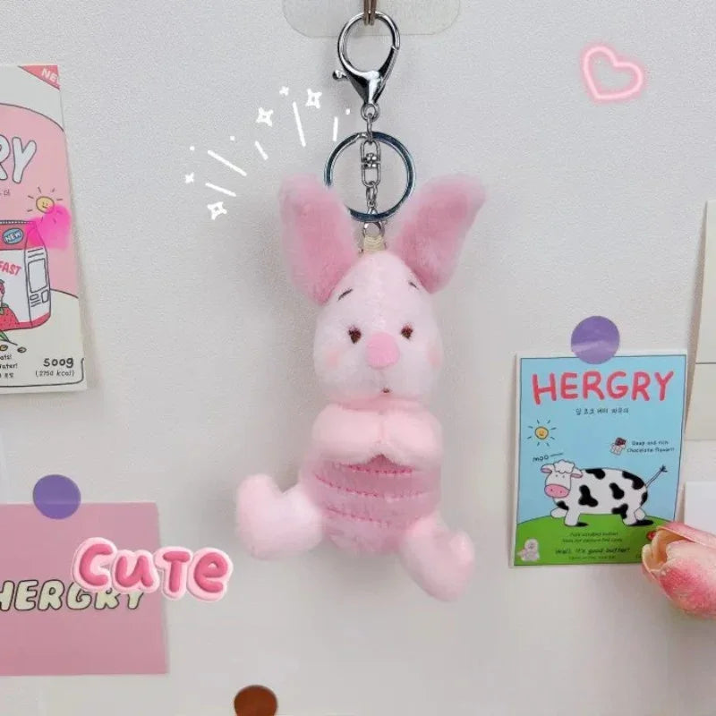 Sleepy Piglet Plush Keychain