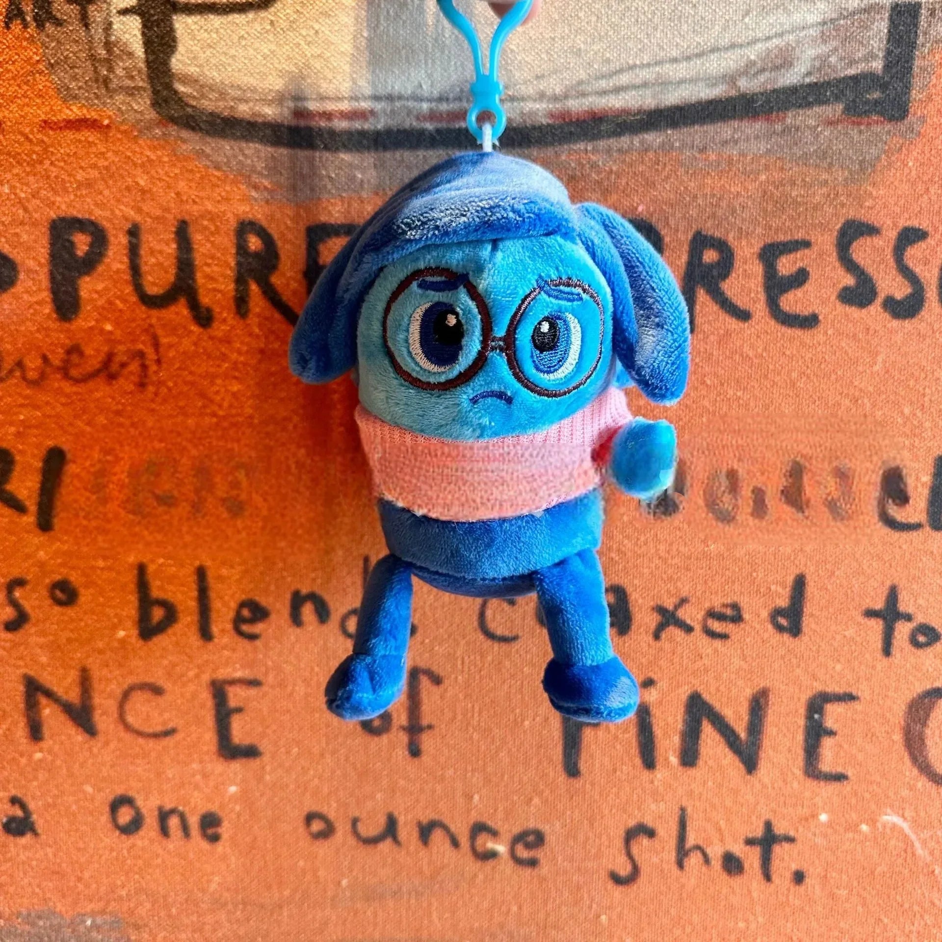Inside Out Sadness Plush Keychain