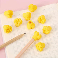 Popcorn Simulation Grip Cap Eraser (Set of 12)