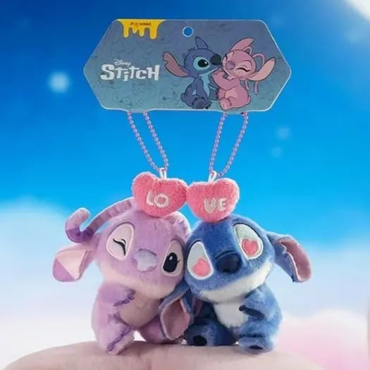 Stitch & Angel Love Couple Keychain