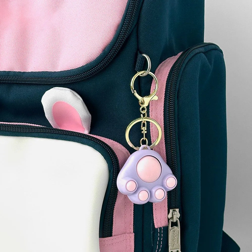 Cat Paw Sensory Massager Fidget Keychain