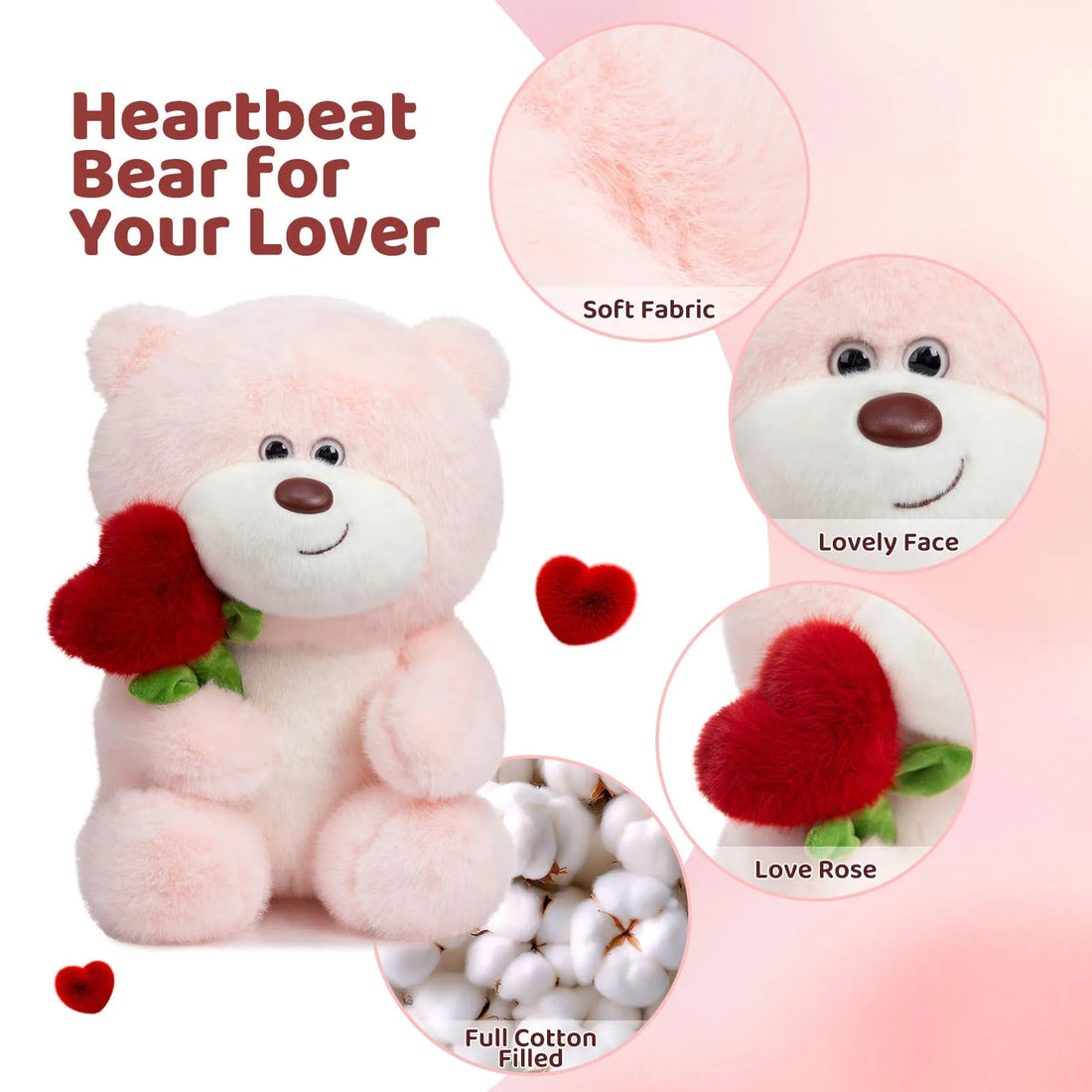 Sweetheart Rose Hug Teddy Bear (35 cm)