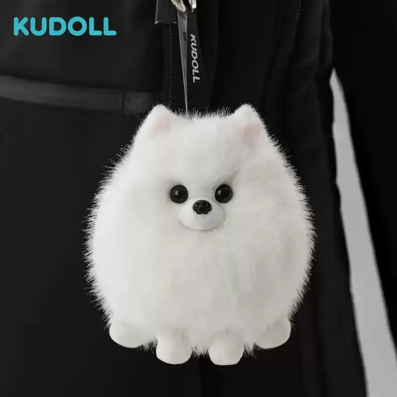 KUDOLL Luxury Pomeranian Plush Keychain
