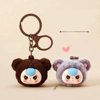 Baby Three Head Flocked Keychain