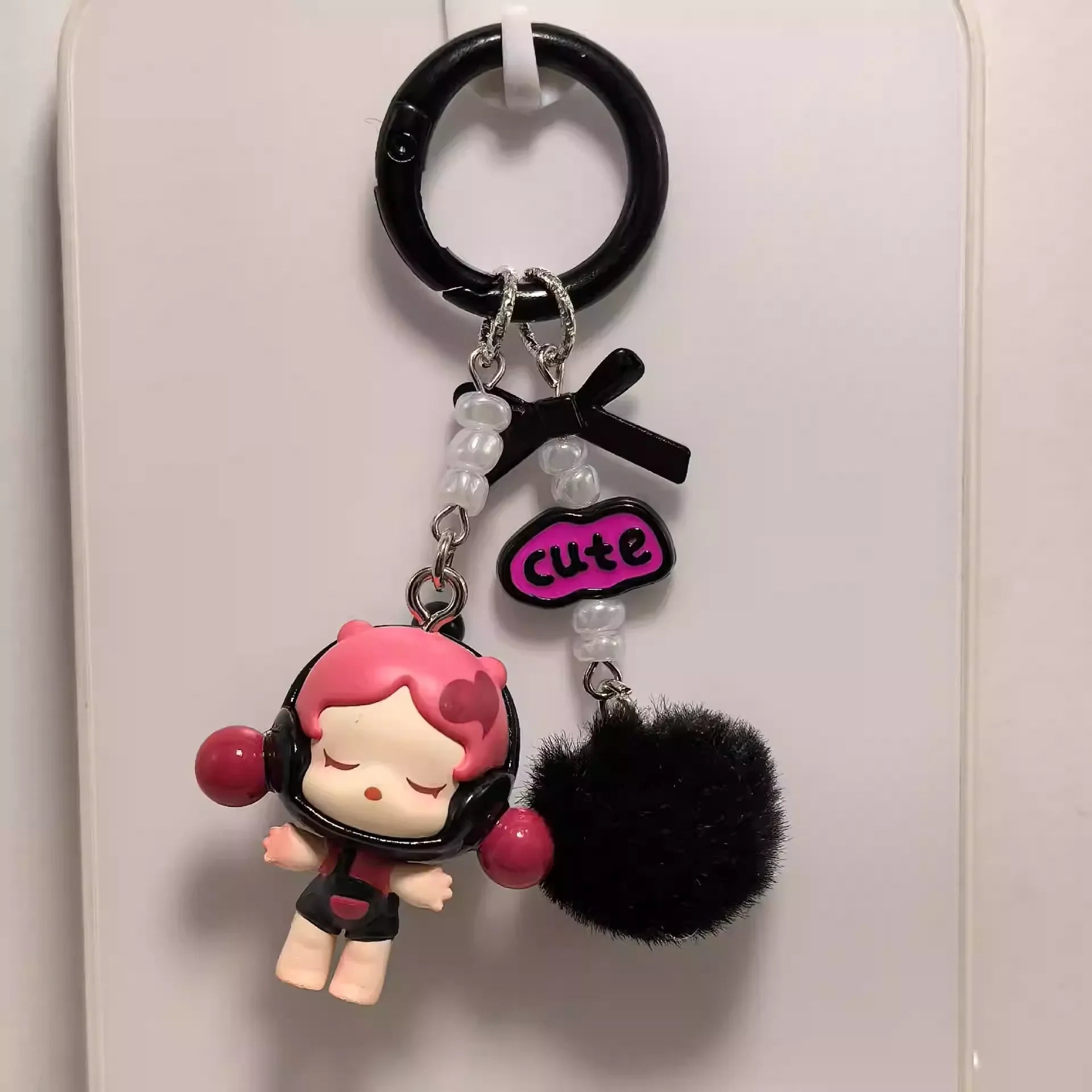 SkullPanda Opulent Pom Pom Keychain