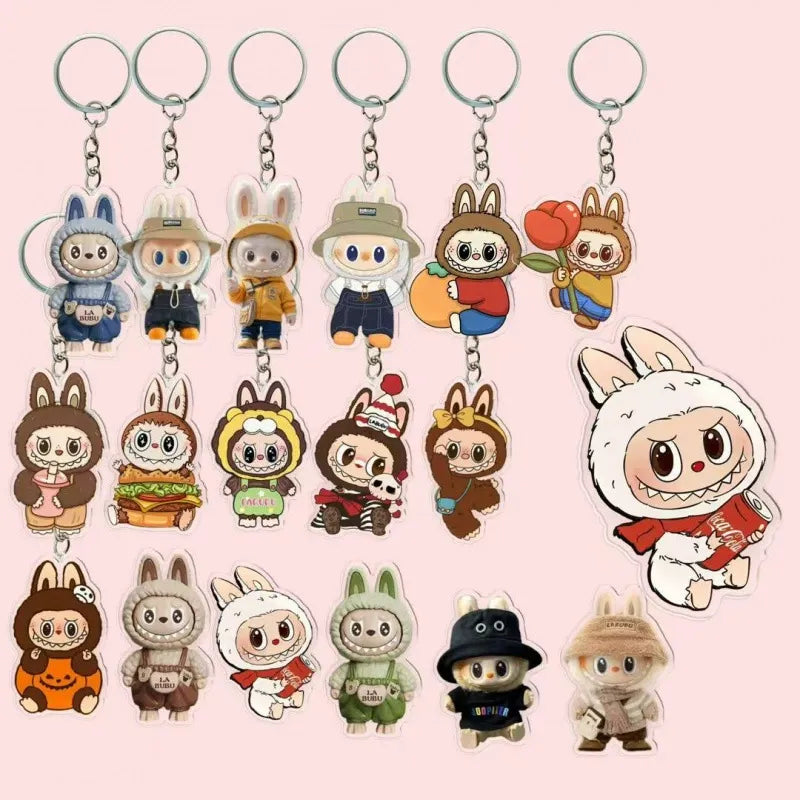 Labubu Flat Friends 2D Keychain