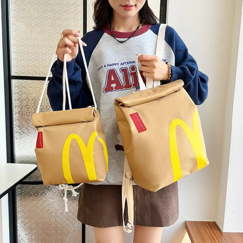Cute McDonald's Vintage Canvas Backpack