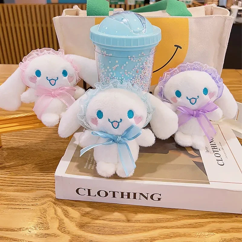 Frilly Friend Cinnamoroll Plush Keychain