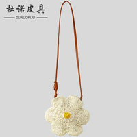 Marina-Chic Blossom Sunflower Woven Straw Bag
