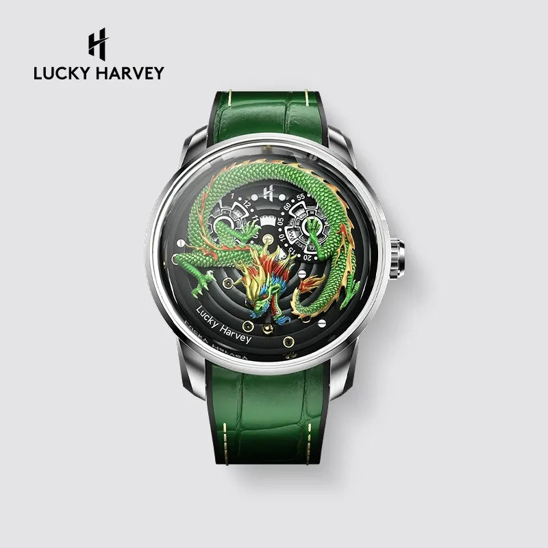 Lucky Harvey Master Series Golden Dragon Mechanical Watch