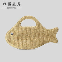 Marina-Chic Polka Fish Summer Handle Bag