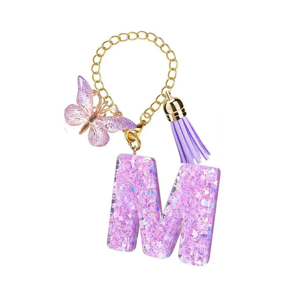 Butterfly Liquid Luxe Letter Charm