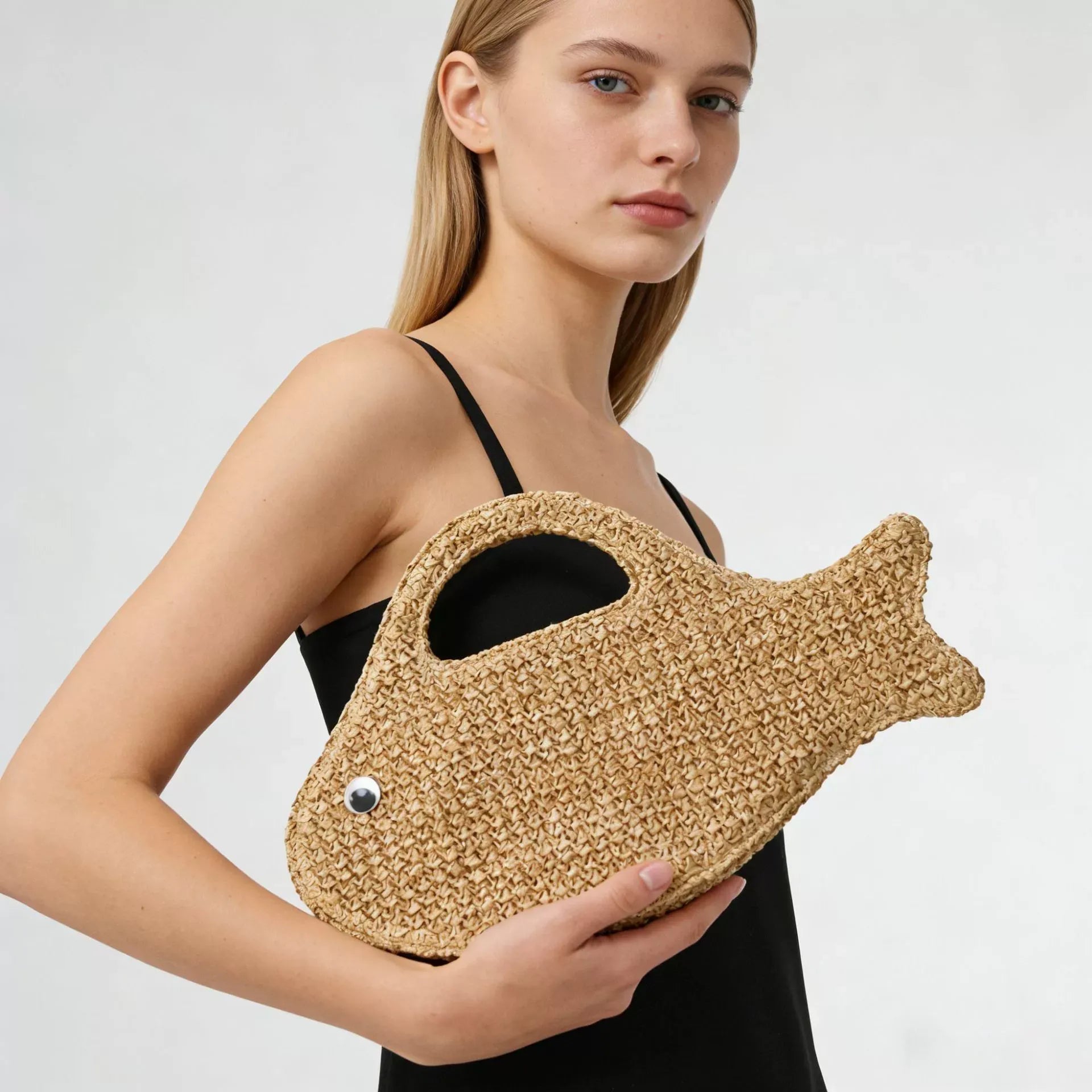 Marina-Chic Polka Fish Summer Handle Bag