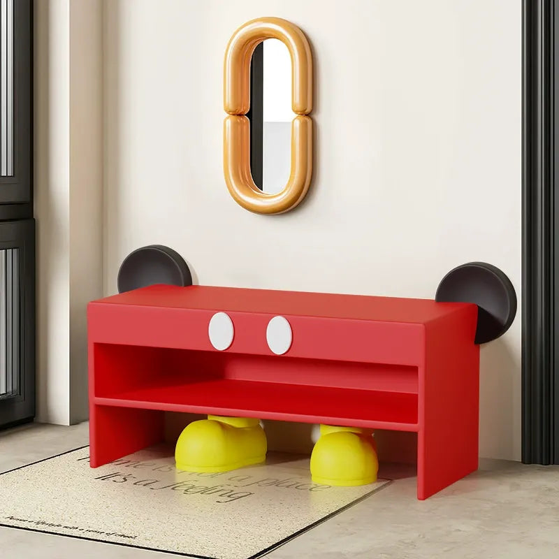 Vintage Mickey Shoe Storage Box & Bench