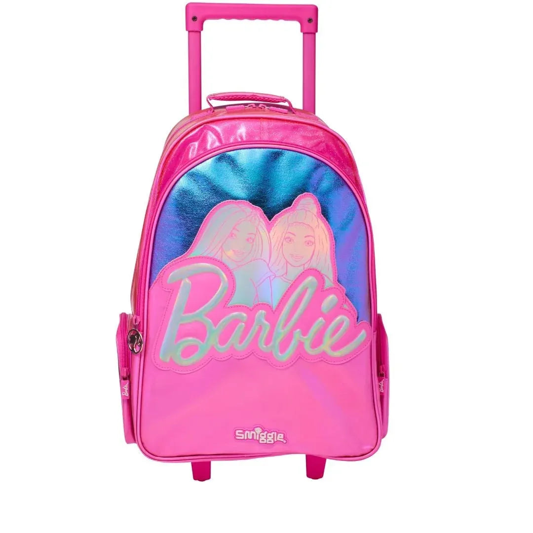 SMGL Barbie Pink Wheeled Trolley Backpack