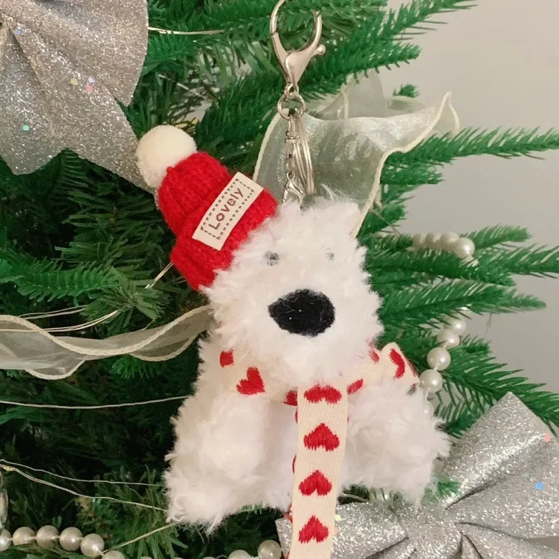 West Highland Winter Warmth Plush Keychain