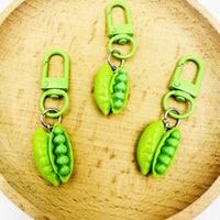 Creative Pea Pod Simulation Keychain