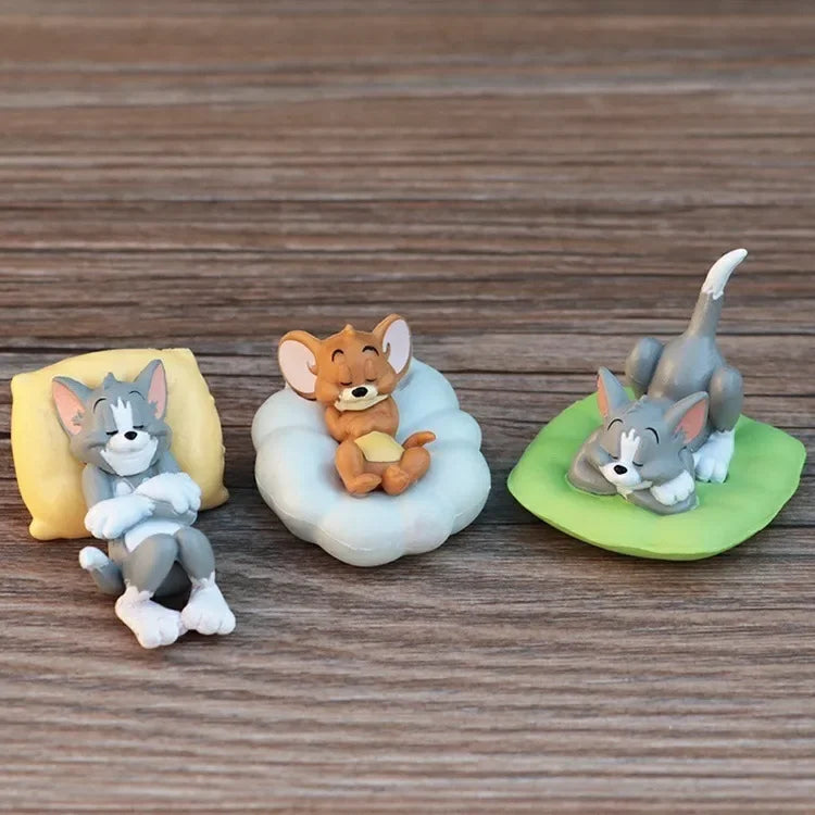Tom and Jerry Mini Sleeping Figurines (Set of 5)