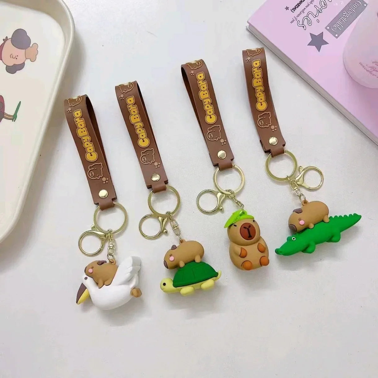 Rider Capybara 3D Keychain