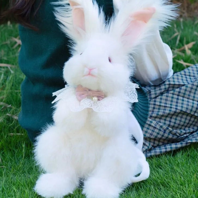Bear Hugs Realistic Angora Rabbit Plush Backpack
