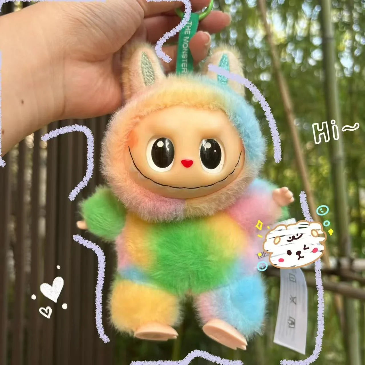 Labubu The Monsters Secret Rainbow Plush Pendant
