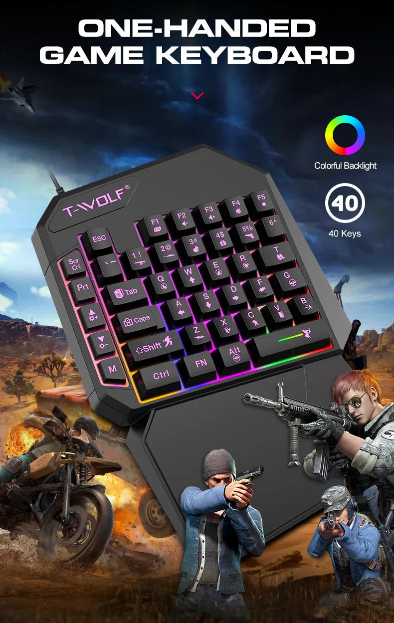 Thunderwolf T19 One Handed Keyboard