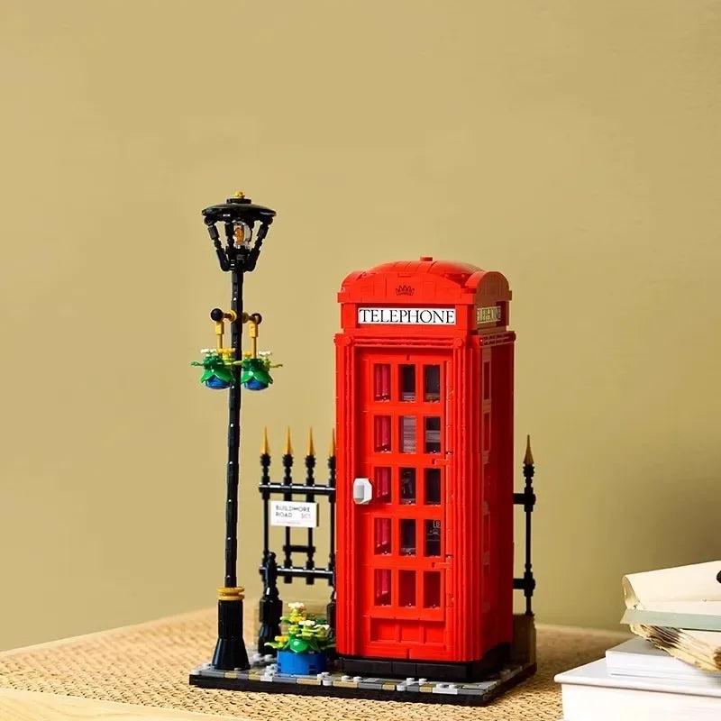 London Red Phone Booth Blocks (1460 Pcs)