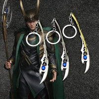 Loki's Long Scepter Weapon Metal Keychain